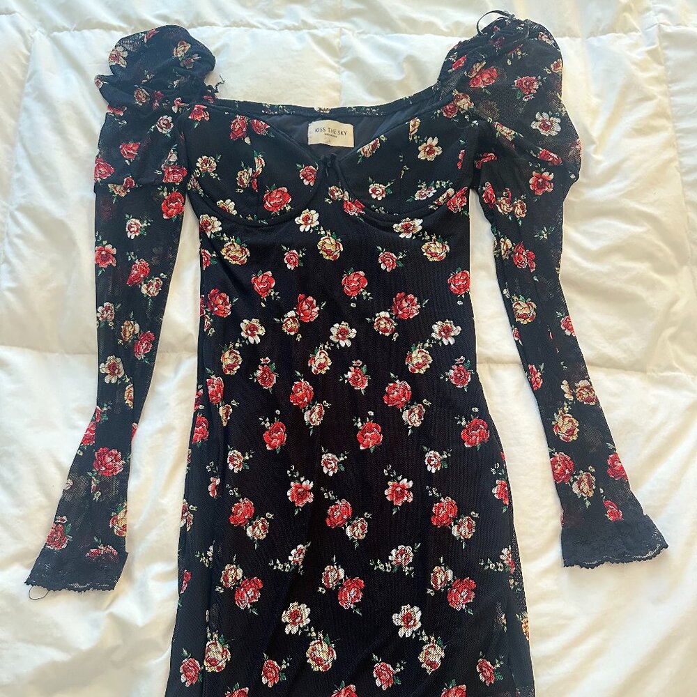 Urban Outfitters Kiss The Sky Cocktail Dress Bodycon Long Sleeve